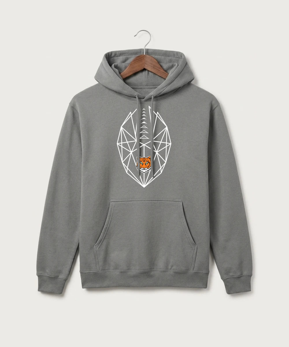 Princeton High School Football (Boys) - Medium Grey Port & Co Core Fleece Pullover Hooded Sweatshirt. PC78H