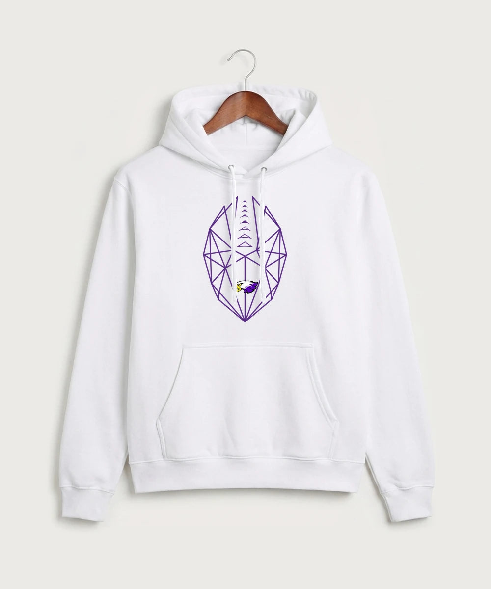 Red Wing High School Football - White Port & Co Core Fleece Pullover Hooded Sweatshirt. PC78H