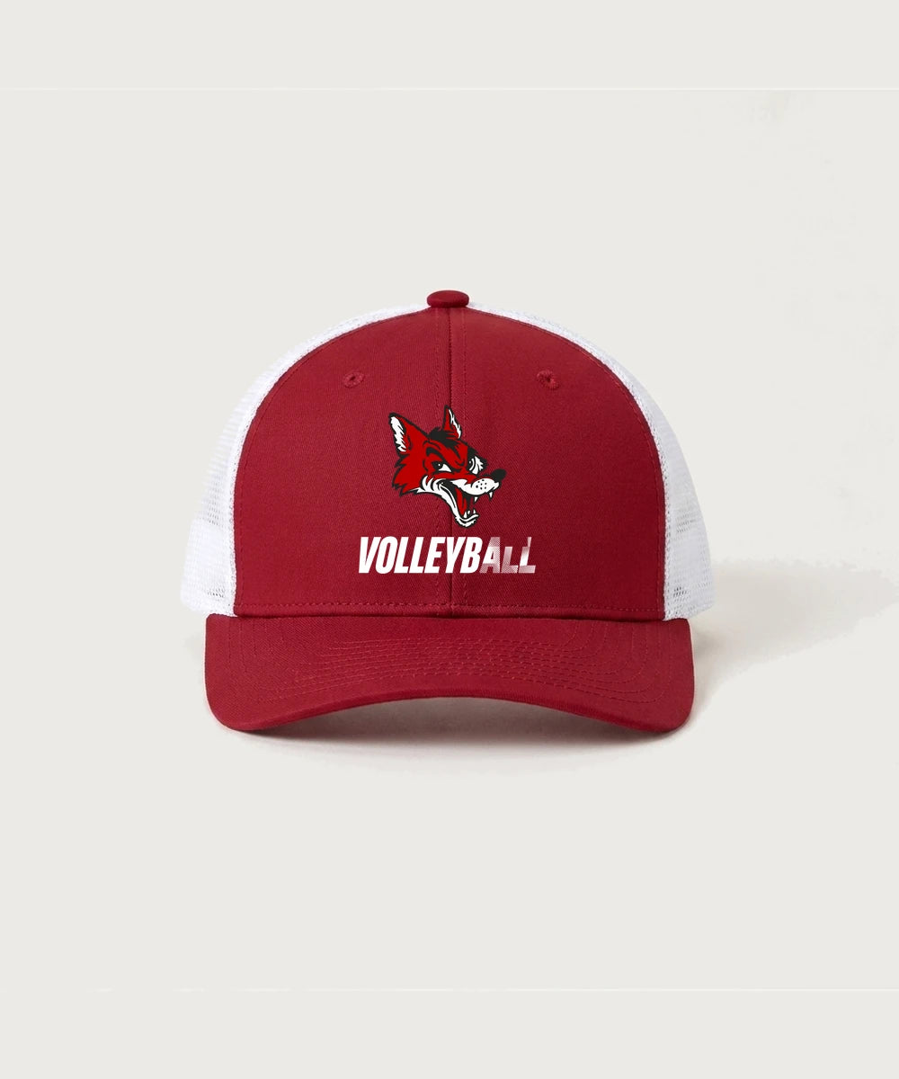 Ely Memorial High School Volleyball (Girls) - Deep Red/ White Sport-Tek Club Trucker Cap STC46