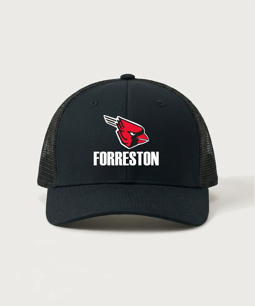 Forreston Basketball - Black/ Black Sport-Tek Club Trucker Cap STC46