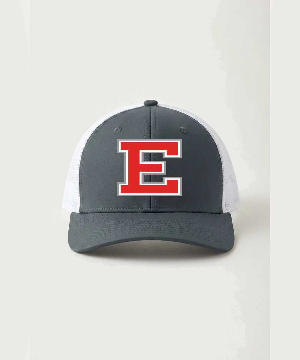 Duluth East High School Football (Boys) - Iron Grey/ White Sport-Tek Club Trucker Cap STC46
