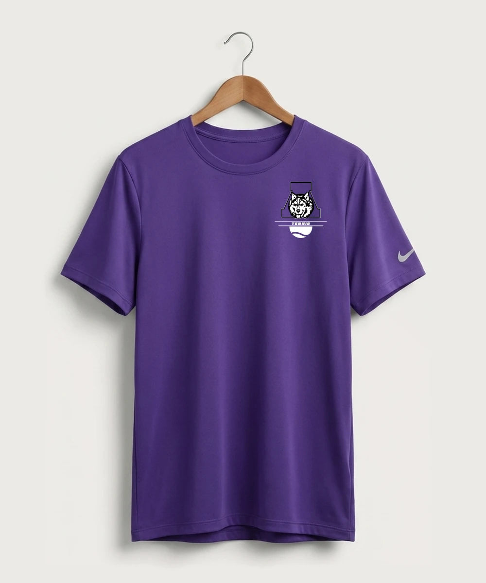 Albany High School Tennis (Boys) - Court Purple Nike Swoosh Sleeve rLegend Tee NKDX8730