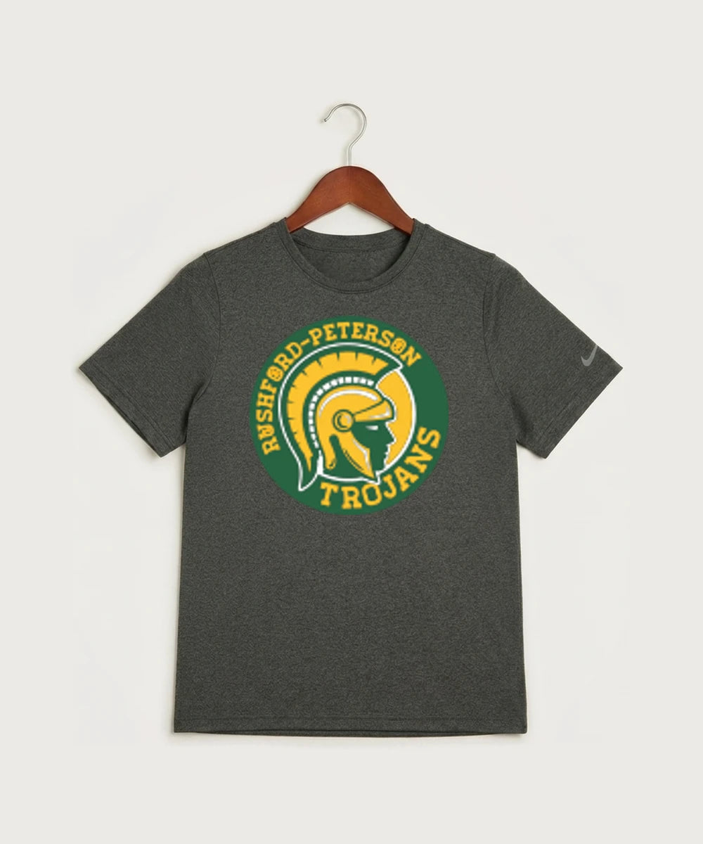 Rushford Peterson High School Football (Boys) - Dark Smoke Heather Nike Youth Swoosh Sleeve rLegend Tee NKDX8787