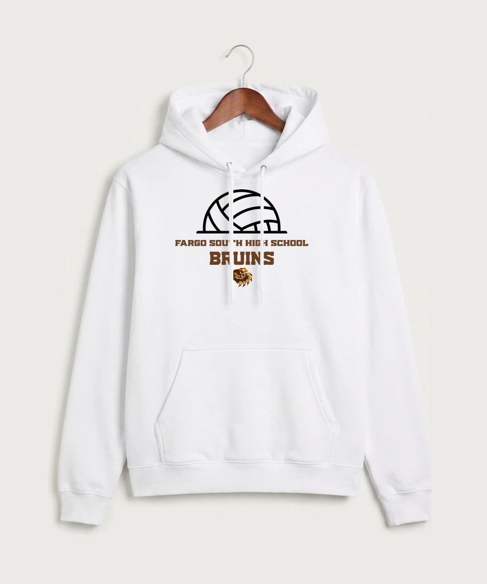 Fargo South High School Volleyball (Girls) - White Hoodie Value