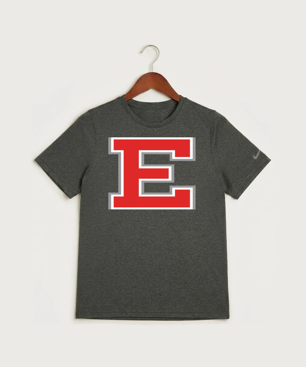 Duluth East High School Football (Boys) - Dark Smoke Heather Nike Youth Swoosh Sleeve rLegend Tee NKDX8787