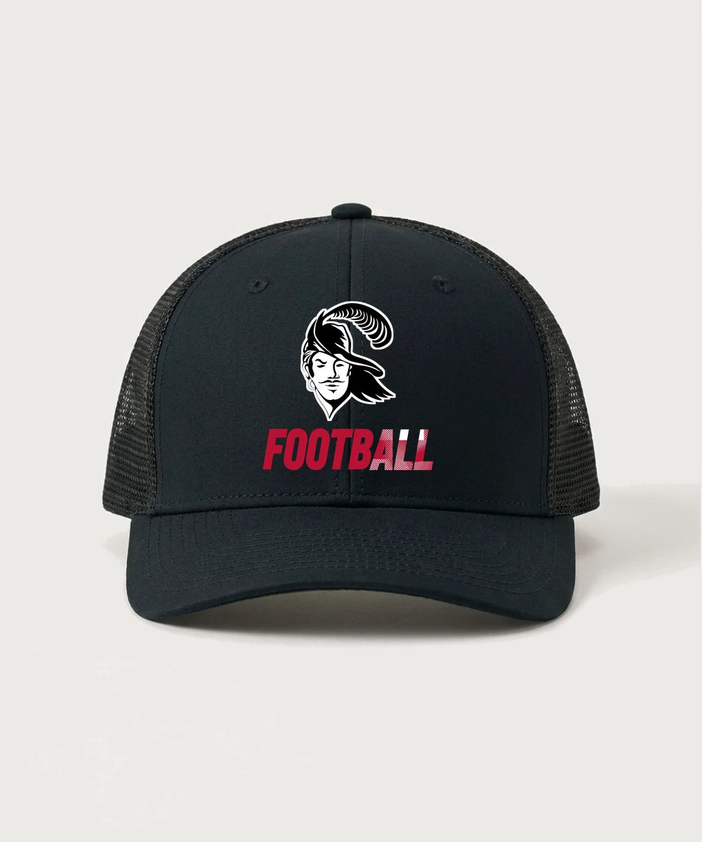 Border West Football (Boys) - Black/ Black Sport-Tek Club Trucker Cap STC46