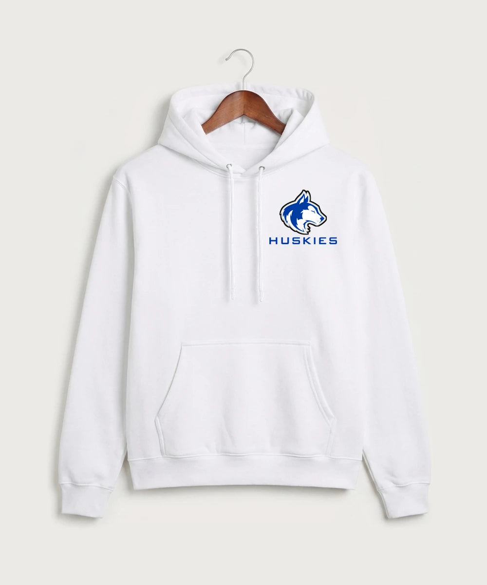 Owatonna High School Volleyball (Girls) - White Port & Co Core Fleece Pullover Hooded Sweatshirt. PC78H