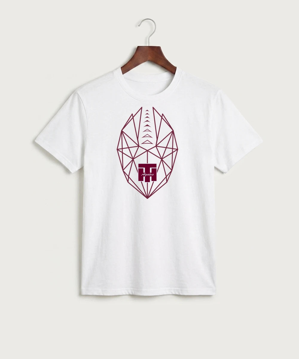 Two Harbors High School Football (Boys) - White Port & Co Core Cotton Tee. PC54
