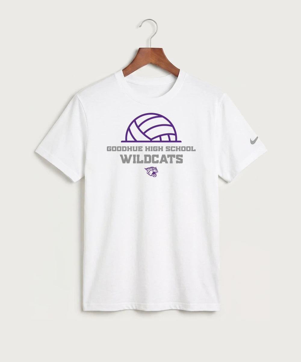 Goodhue High School Volleyball (Girls) - White Nike Swoosh Sleeve rLegend Tee NKDX8730