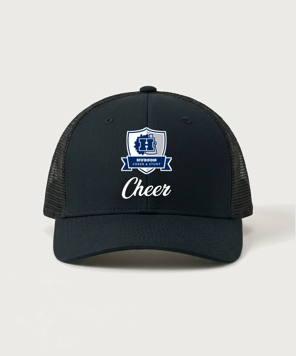Hudson Cheer & Stunt - Black/ Black Sport-Tek Club Trucker Cap STC46
