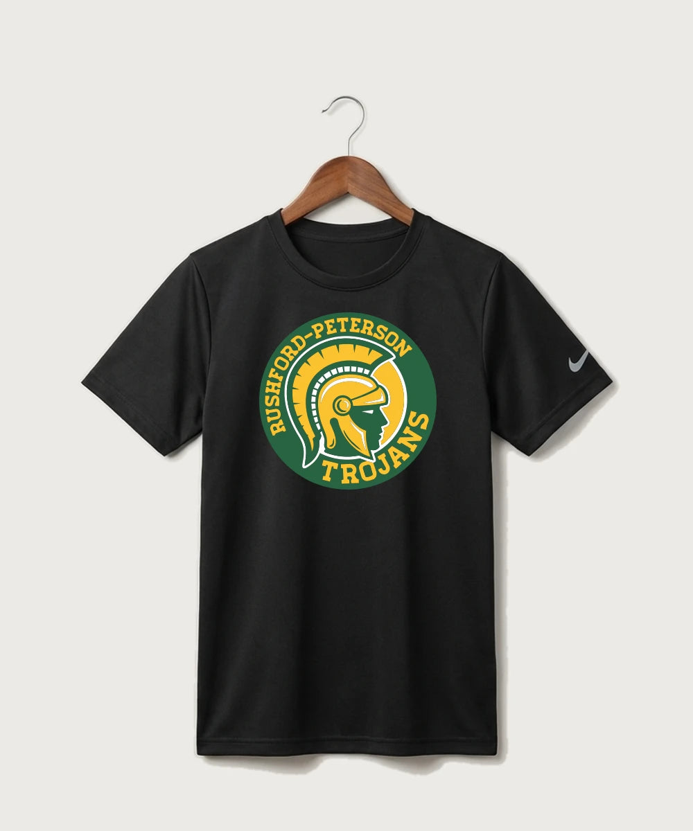 Rushford Peterson High School Football (Boys) - Black Nike Youth Swoosh Sleeve rLegend Tee NKDX8787