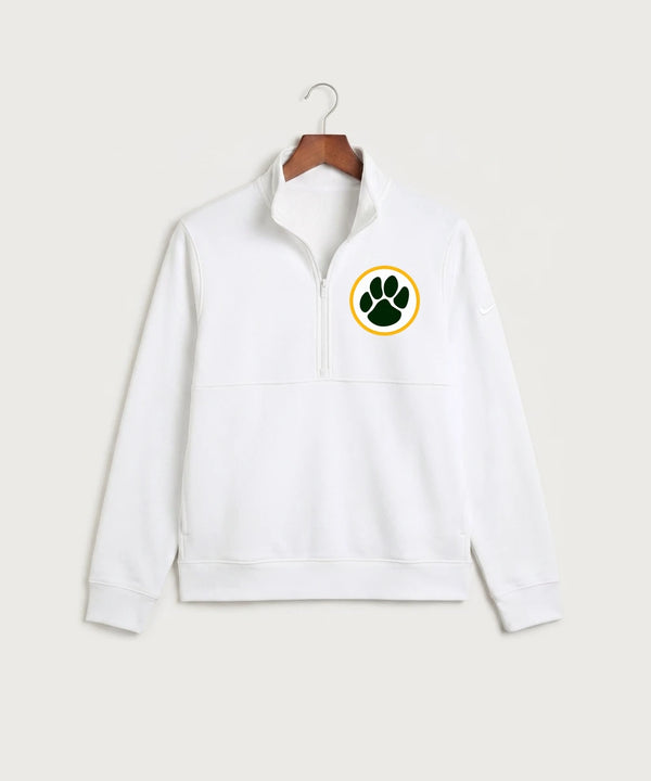 Ashwaubenon High School Football (Boys) (Sandbox) - White Nike Club Fleece Sleeve Swoosh 1/2-Zip NKDX6718