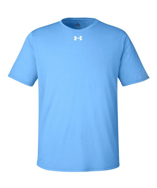 Ashwaubenon High School Football (Boys) - Carolina Blue/ White Men's Team Tech™ T-Shirt (model)