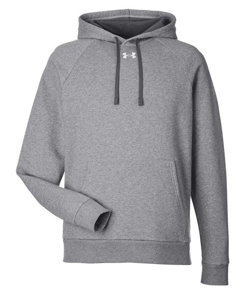 Ashwaubenon High School Football (Boys) - CS Grey Light Heather/ White Men's Rival Fleece Hooded Sweatshirt (model)