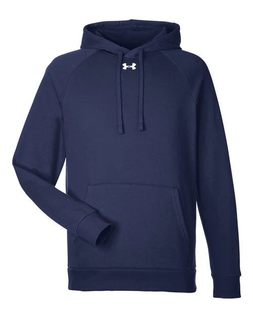 Ashwaubenon High School Football (Boys) - Midnight Navy/ White Men's Rival Fleece Hooded Sweatshirt (model)