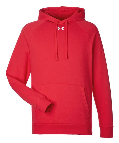 Ashwaubenon High School Football (Boys) - Red/ White Men's Rival Fleece Hooded Sweatshirt (model)