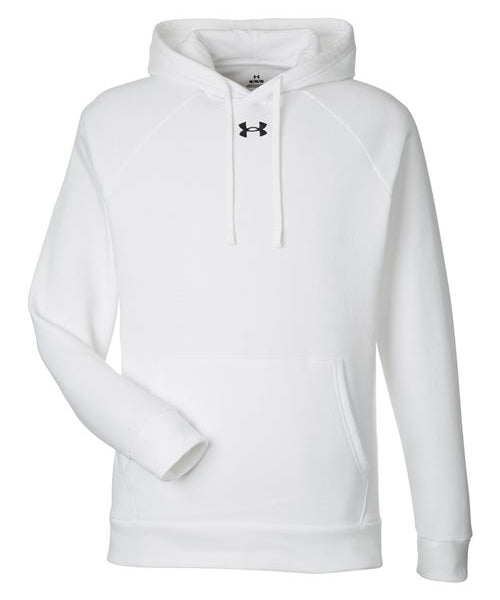 Ashwaubenon High School Football (Boys) - White/ Black Men's Rival Fleece Hooded Sweatshirt (model)