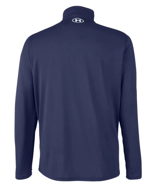 Abingdon High School Football (Boys) - Midnight Navy/ White Men's Team Tech™ Quarter-Zip Pullover — back