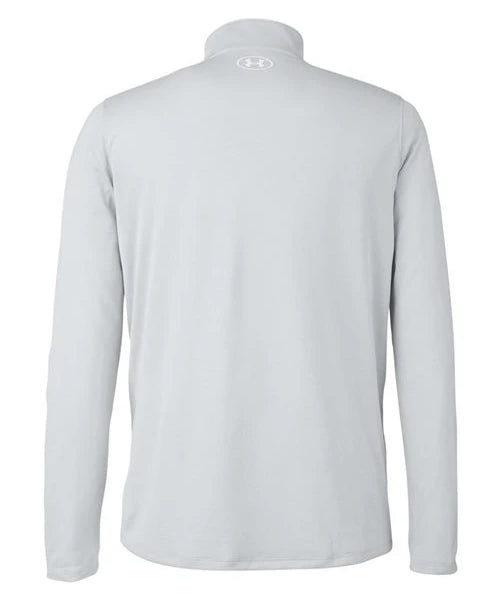 Abingdon High School Football (Boys) - Mod Grey Light Heather/ White Men's Team Tech™ Quarter-Zip Pullover — back