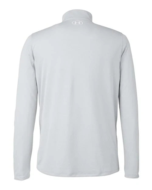 John Marshall High School Basketball (Boys) - Mod Grey Light Heather/ White Men's Team Tech™ Quarter-Zip Pullover — back