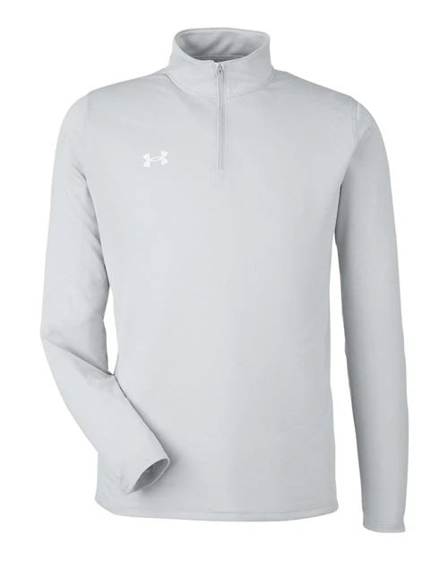 Ashwaubenon High School Football (Boys) - Mod Grey Light Heather/ White Men's Team Tech™ Quarter-Zip Pullover (model)