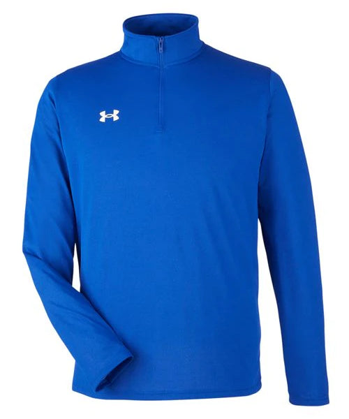 Ashwaubenon High School Football (Boys) - Royal/ White Men's Team Tech™ Quarter-Zip Pullover (model)