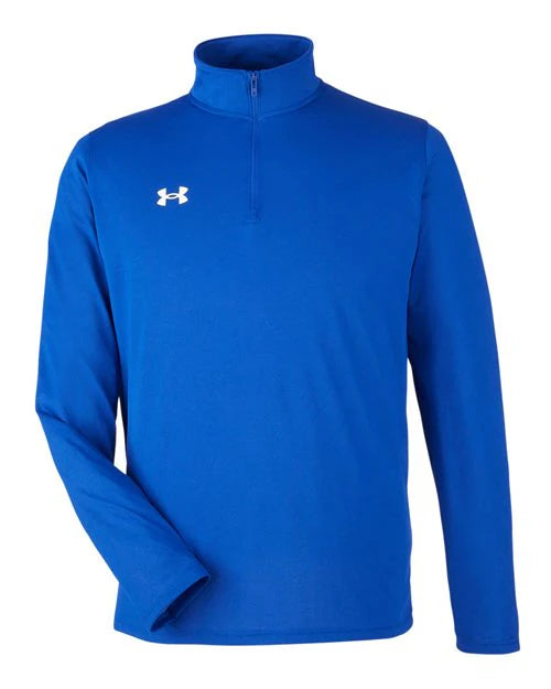 Ashwaubenon High School Football (Boys) - Royal/ White Men's Team Tech™ Quarter-Zip Pullover (model)