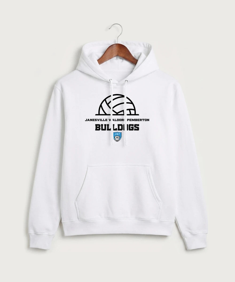 Janesville Waldorf Pemberton Volleyball (Girls) - White Port & Co Core Fleece Pullover Hooded Sweatshirt. PC78H