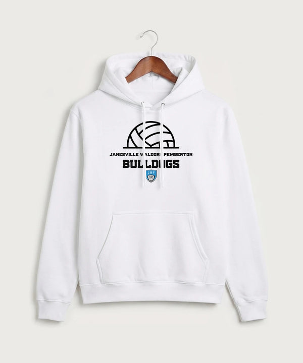 Janesville Waldorf Pemberton Volleyball (Girls) - White Port & Co Core Fleece Pullover Hooded Sweatshirt. PC78H