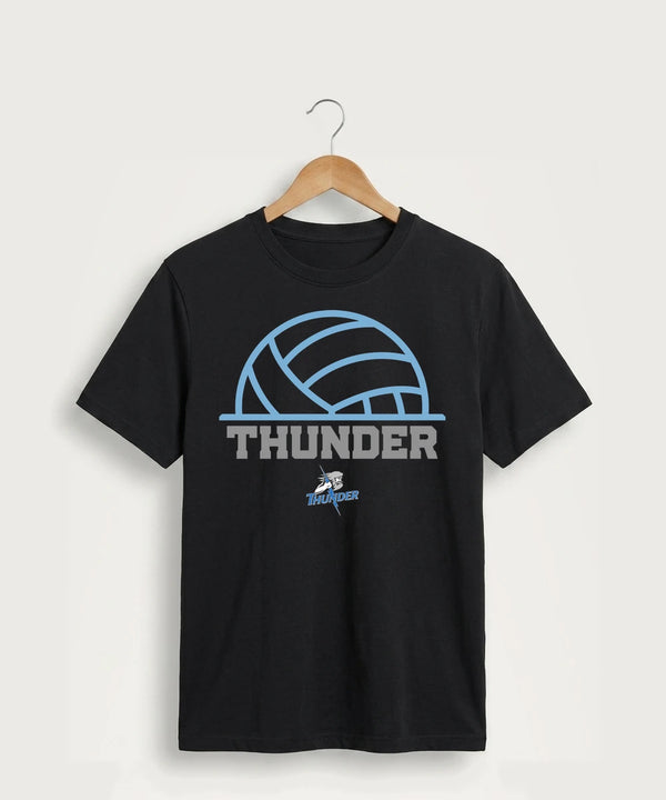 Long Prairie Grey Eagle High School Volleyball (Girls) - Jet Black Port & Co Core Cotton Tee. PC54