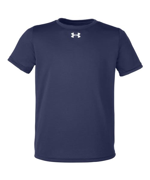 Ashwaubenon High School Football (Boys) - Midnight Navy/ White Youth Tech™ Team T-Shirt (model)