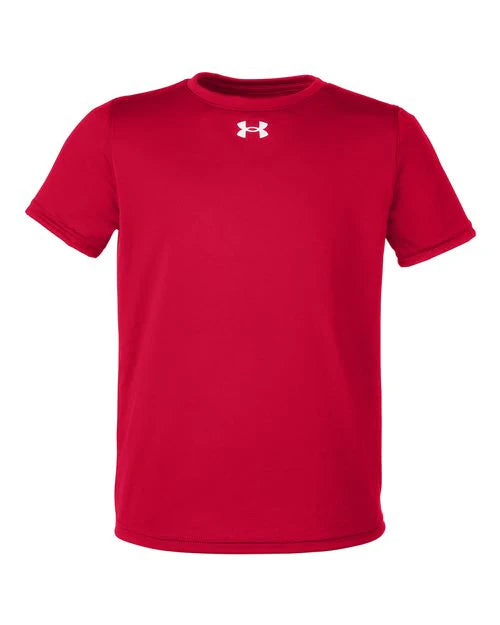 Ashwaubenon High School Football (Boys) - Red/ White Youth Tech™ Team T-Shirt (model)