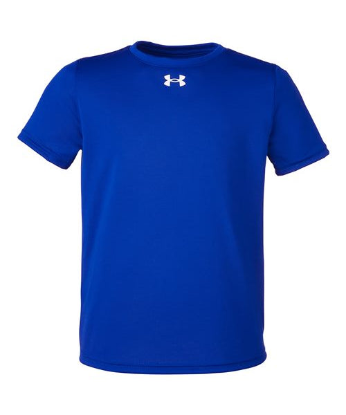 Ashwaubenon High School Football (Boys) - Royal/ White Youth Tech™ Team T-Shirt (model)
