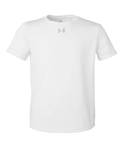 Ashwaubenon High School Football (Boys) - White/ Mod Grey Youth Tech™ Team T-Shirt (model)