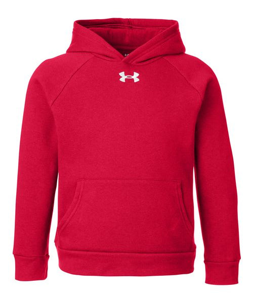 Ashwaubenon High School Football (Boys) - Red/ White Youth Rival Fleece Hooded Sweatshirt (model)