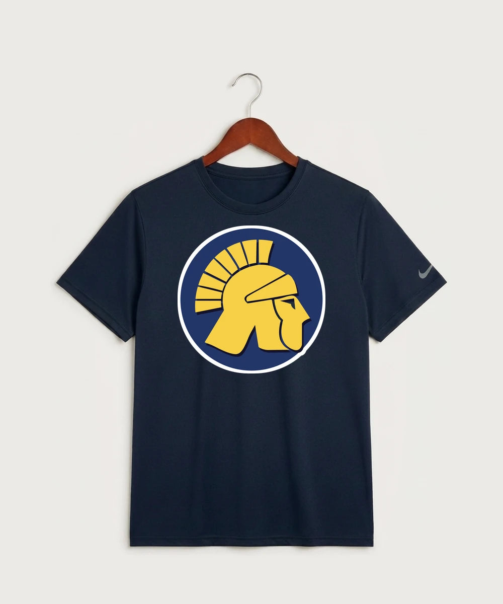 Wausau West High School Cheer - College Navy Nike Swoosh Sleeve rLegend Tee NKDX8730