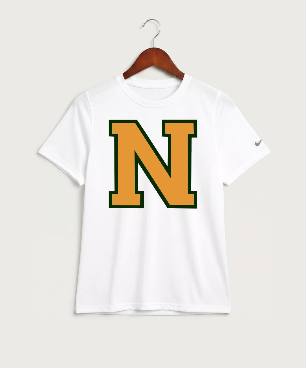 Nevis High School Volleyball (Girls) - White Nike Youth Swoosh Sleeve rLegend Tee NKDX8787