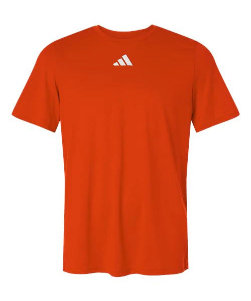 Ashwaubenon High School Football (Boys) - Collegiate Orange/ White Men's Pregame T-Shirt (model)