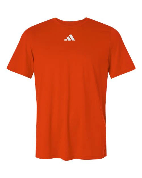 Ashwaubenon High School Football (Boys) - Collegiate Orange/ White Men's Pregame T-Shirt (model)