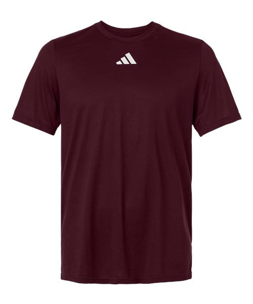 Ashwaubenon High School Football (Boys) - Team Maroon/ White Men's Pregame T-Shirt (model)