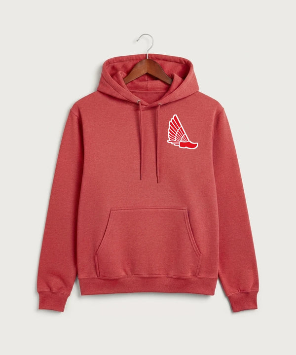 Edgerton High School Band Team Store - Heather Red Port & Co Core Fleece Pullover Hooded Sweatshirt. PC78H