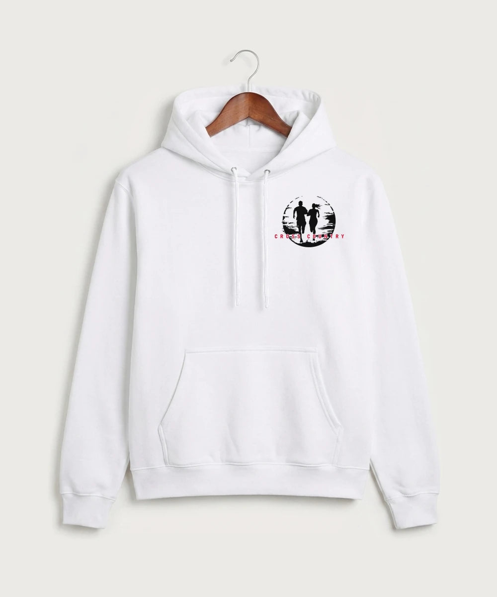 John Marshall High School Cross Country (Coed) - White Port & Co Core Fleece Pullover Hooded Sweatshirt. PC78H