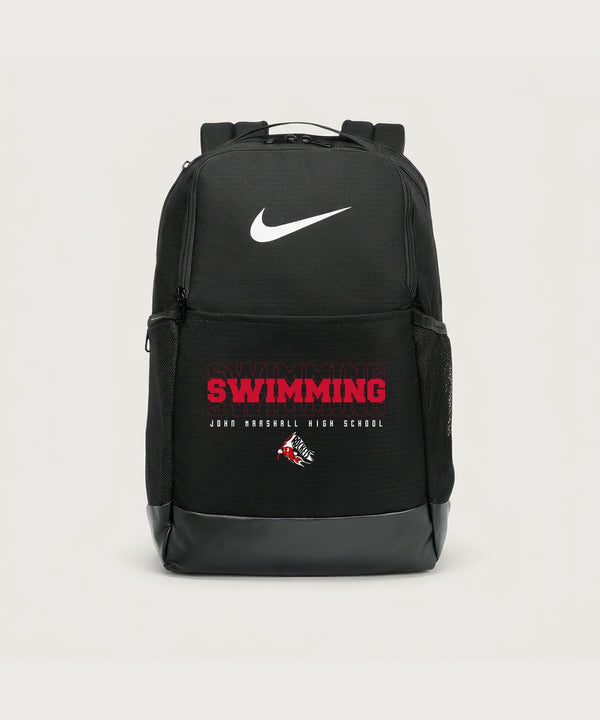 John Marshall High School Swimming (Girls) - Black Nike Brasilia Medium Backpack NKDH7709