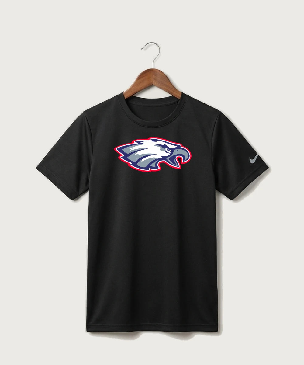 Pequot Lakes High School Football (Boys) - Black Nike Youth Swoosh Sleeve rLegend Tee NKDX8787