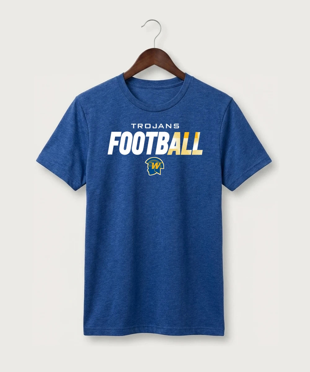 Wayzata High School Football (Boys) - True Royal Heather Sport-Tek PosiCharge Competitor Tee. ST350
