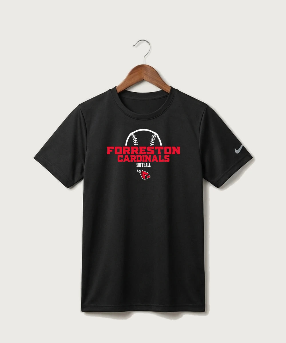 Forreston Softball - Black Nike Youth Swoosh Sleeve rLegend Tee NKDX8787