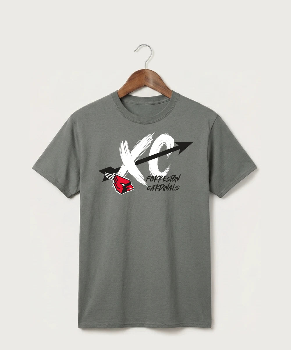 Forreston Cross Country - Medium Grey Port & Co Core Cotton Tee. PC54