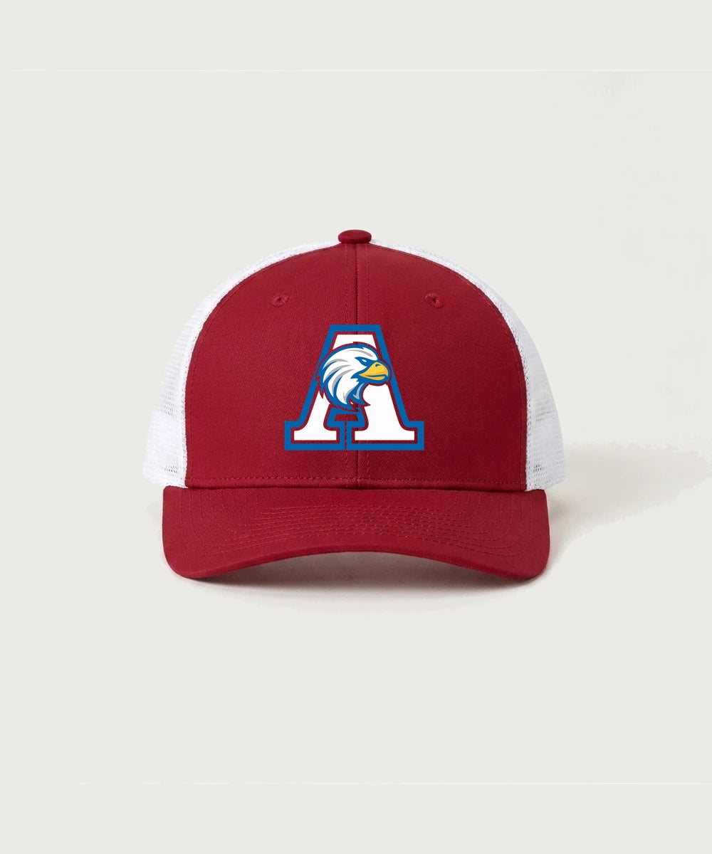 Apollo High School Football (Boys) - Deep Red/ White Sport-Tek Club Trucker Cap STC46