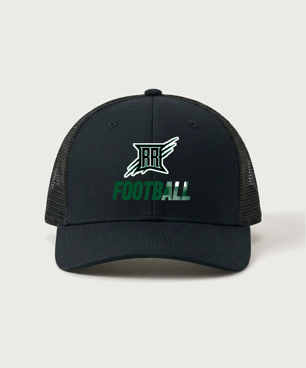 Rock Ridge High School Football (Boys) - Black/ Black Sport-Tek Club Trucker Cap STC46