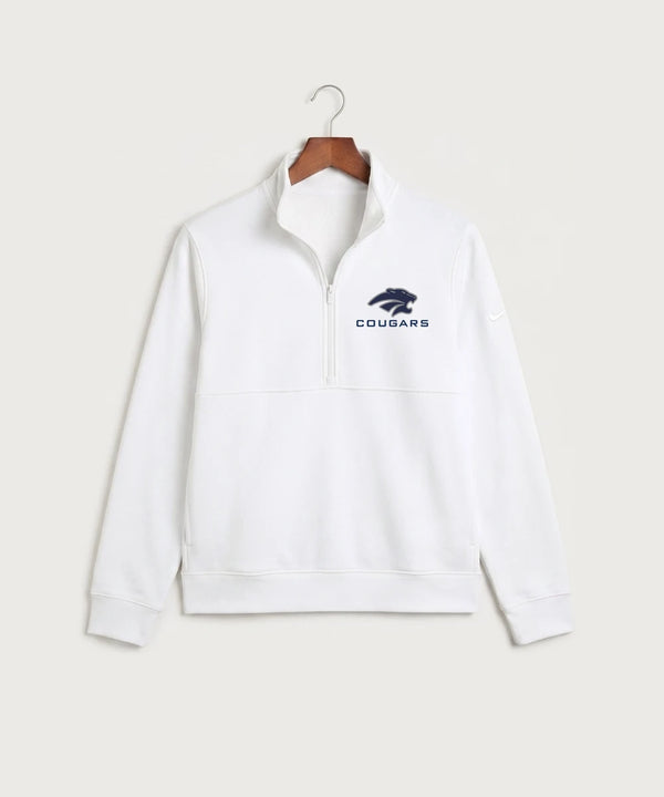Zumbrota Mazeppa High School Volleyball (Girls) - White Nike Club Fleece Sleeve Swoosh 1/2-Zip NKDX6718